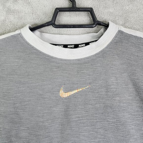 Nike Kids Dri-FIT Shirt 3/4 Sleeve Gray & White Embroidered Swoosh Youth Size XL - Picture 5 of 13
